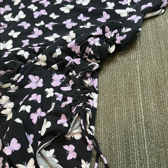 PINK Victoria's Secret Purple butterfly Black and White Bodycon Mini Dress - Picture 2 of 2